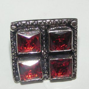 NWOT Bold Garnet Fashion Ring *9